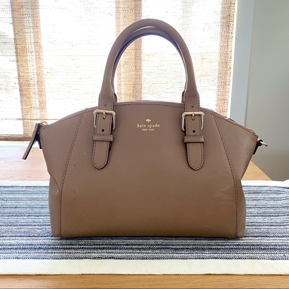 KATE SPADE tan/nude satchel purse